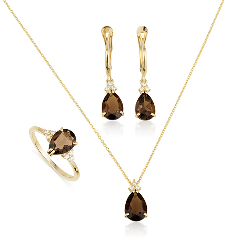 Patrizia Drop Necklace - Smoky