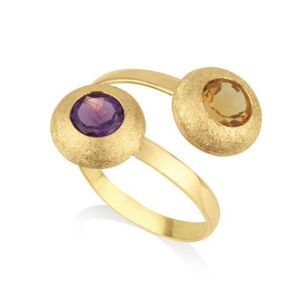 Norah Ring - Amethyst and Citrine