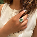Allegra Oval Ring - Light Emerald Spinel
