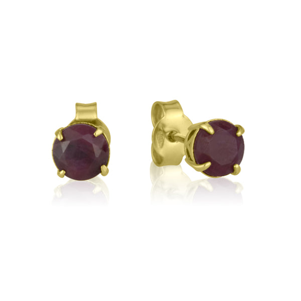 Amadora Tight Earrings - Natural Ruby