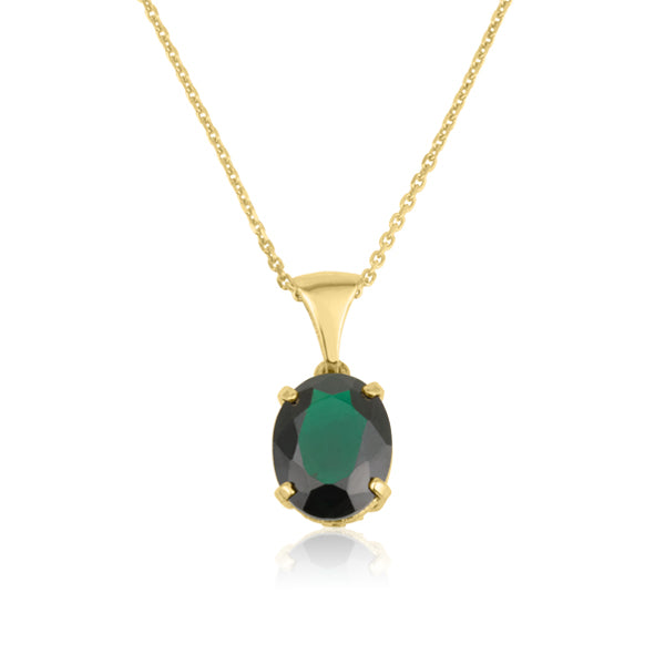 Amadora Oval Necklace - Emerald spinel