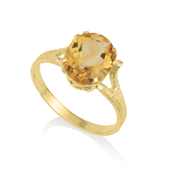 Amadora Oval Ring - Citrine