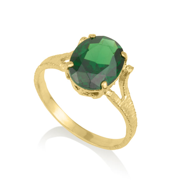 Amadora Oval Ring - Emerald spinel