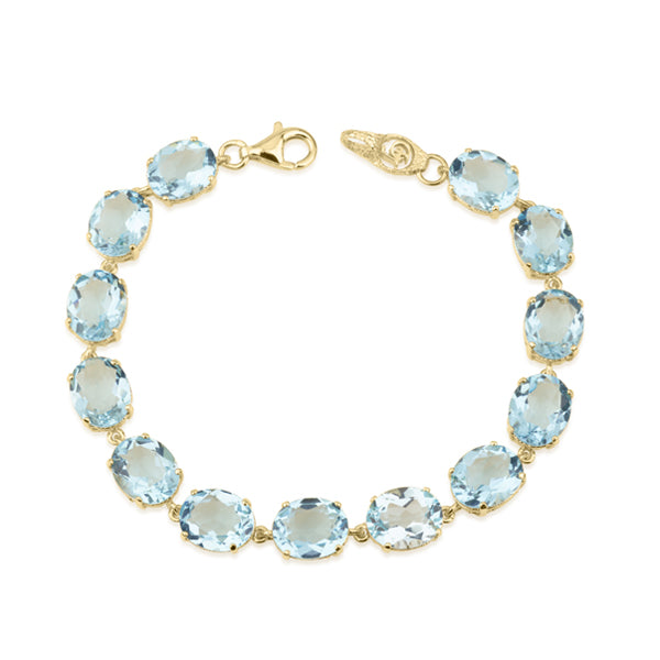 Amadora Oval Bracelet - Blue Topaz