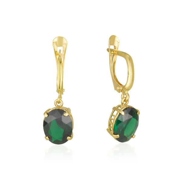 Amadora Oval Earrings - Emerald spinel