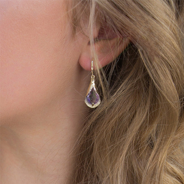 Jolanda Earrings - Amethyst