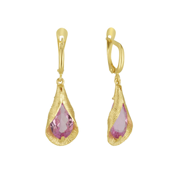 Jolanda Earrings - Pink spinel