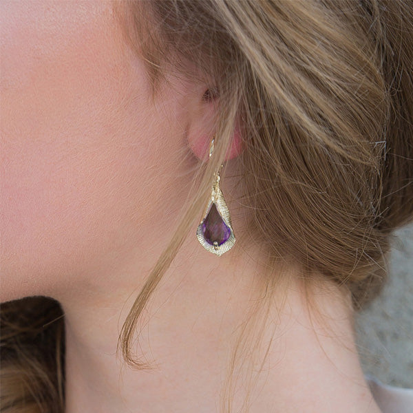 Jolanda Earrings - Amethyst