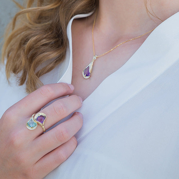 Jolanda Necklace - Amethyst
