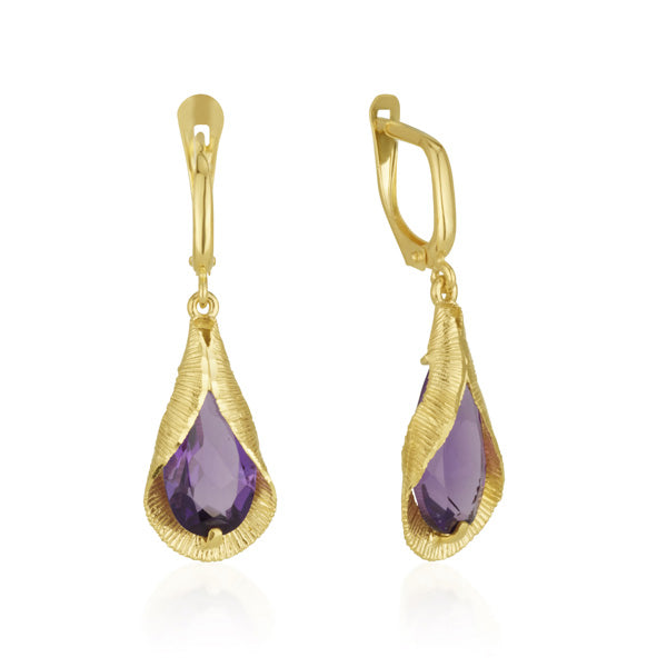 Jolanda Earrings - Amethyst