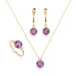 Patrizia Round Necklace - Amethyst