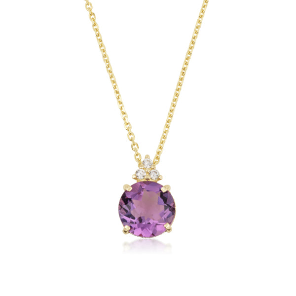 Patrizia Round Necklace - Amethyst