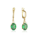 Patrizia Oval  Earrings - Emerald Spinel