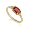 Patrizia Rectangle Ring - Garnet C.z.