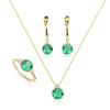 Patrizia Round Earrings - Light Emerald Spinel
