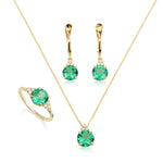 Patrizia Round Earrings - Light Emerald Spinel