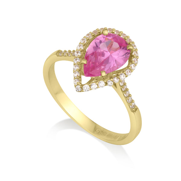 Vitalia - Drop Ring Pink spinel