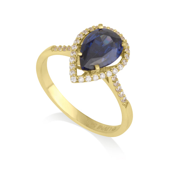 Vitalia - Drop Ring Sapphire