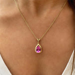 Paolina Necklace - pink spinel