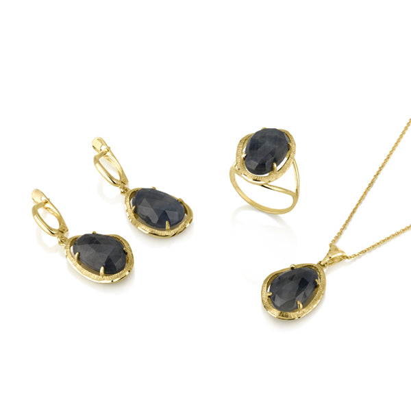 Sandrino Earrings - Natural Sapphire