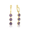 Amadora Long Earrings - Amethyst